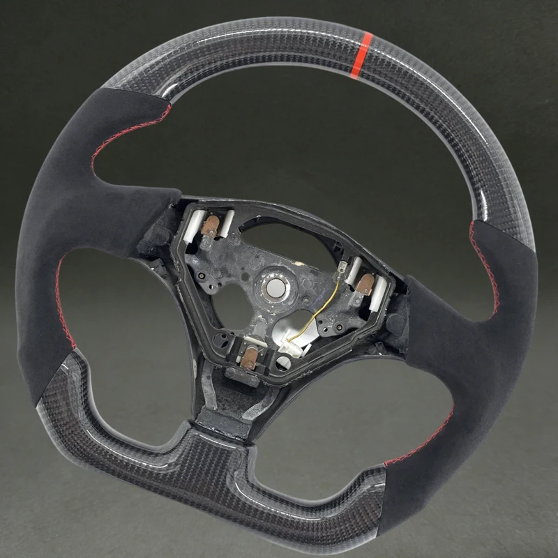 Black Carbon Fiber Steering Wheel for Toyota Supra MK4 A0 with Suede Fits for Supra MK4 1998 20002003 Factory Direct Sales New view 5