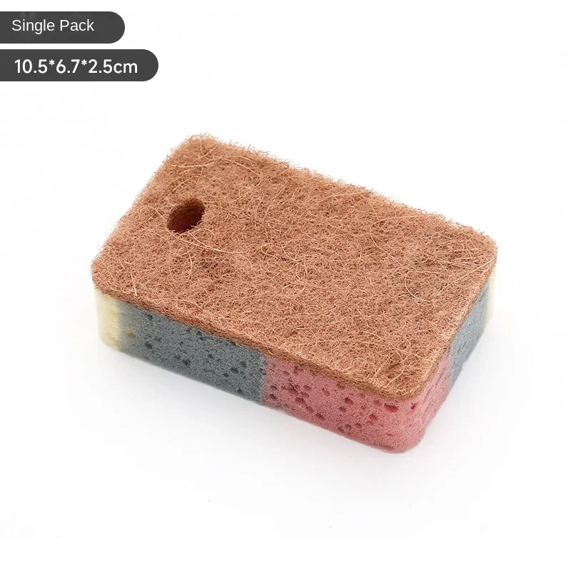 Natural Dish Scrubbing  Kitchen Cleaning Sponge Rub Wood Pulp Cotton Dishwashing Sponge Scouring Pad Kitchen Rag Dish Cloth