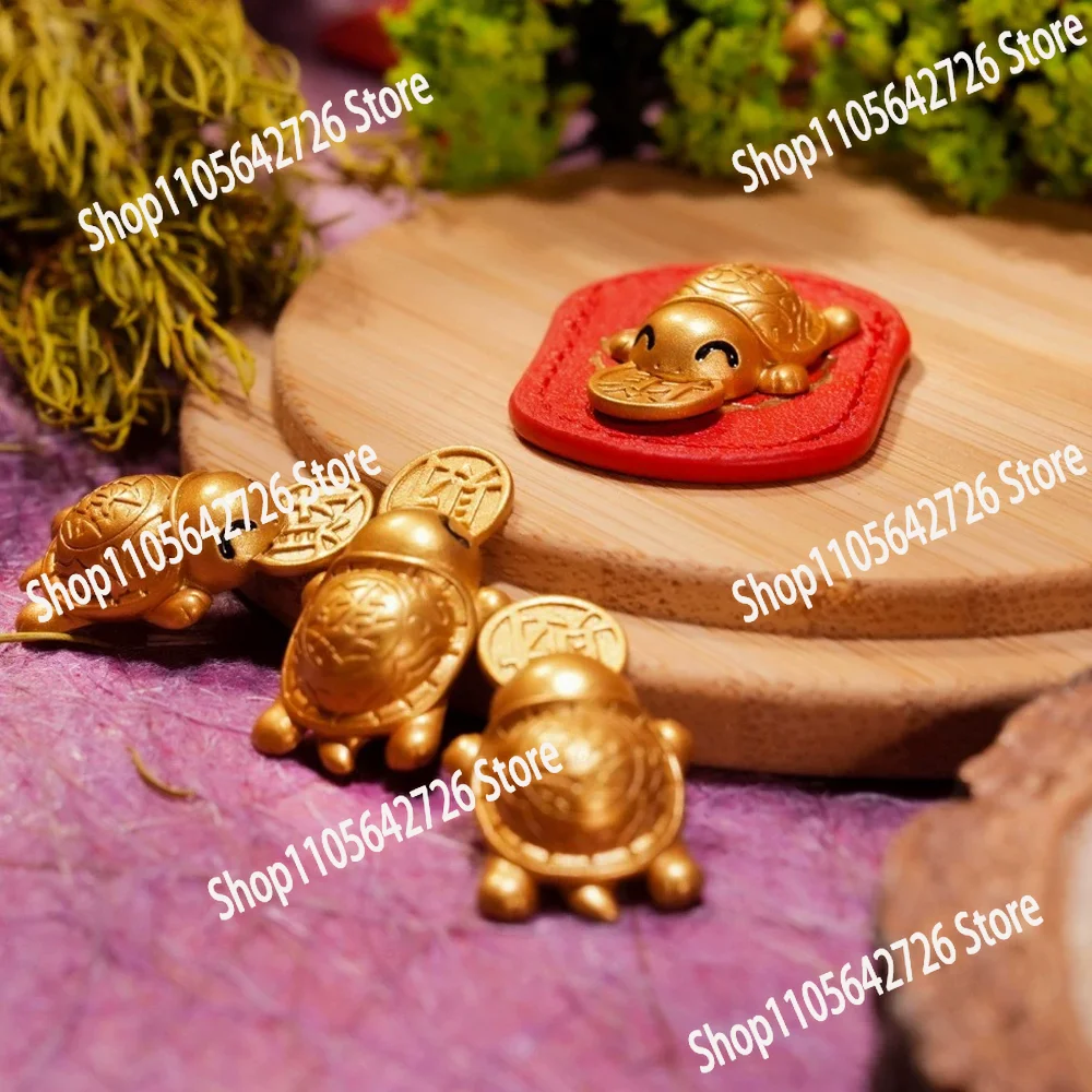 Cute Asakusa Turtle Small Golden Tortoise Guarding Praying Lucky Wealth Put It in Your Own Wallet Storage Bag Home Decor Lucky