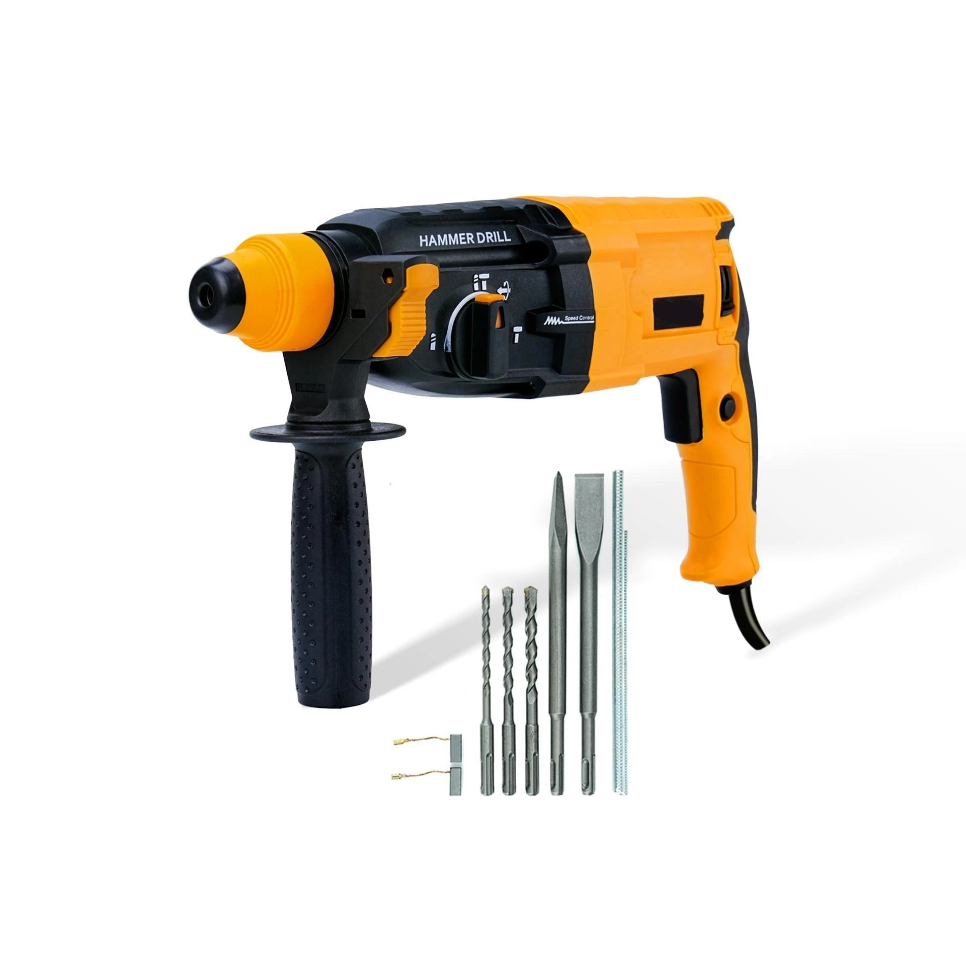 1350W 220V Electric Rotary Hammer Drill 1100RPM Impact Frequency Brushed Motor Heavy Duty for Concrete Wall Drilling