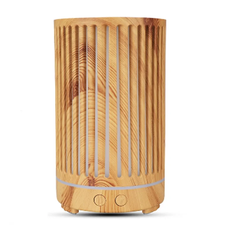 ABUD-Simulated Wooden Printed Humidifie 200Ml Colorful Portable Humidifier Low Noise  Small Humidifier For Bedroom Office Light