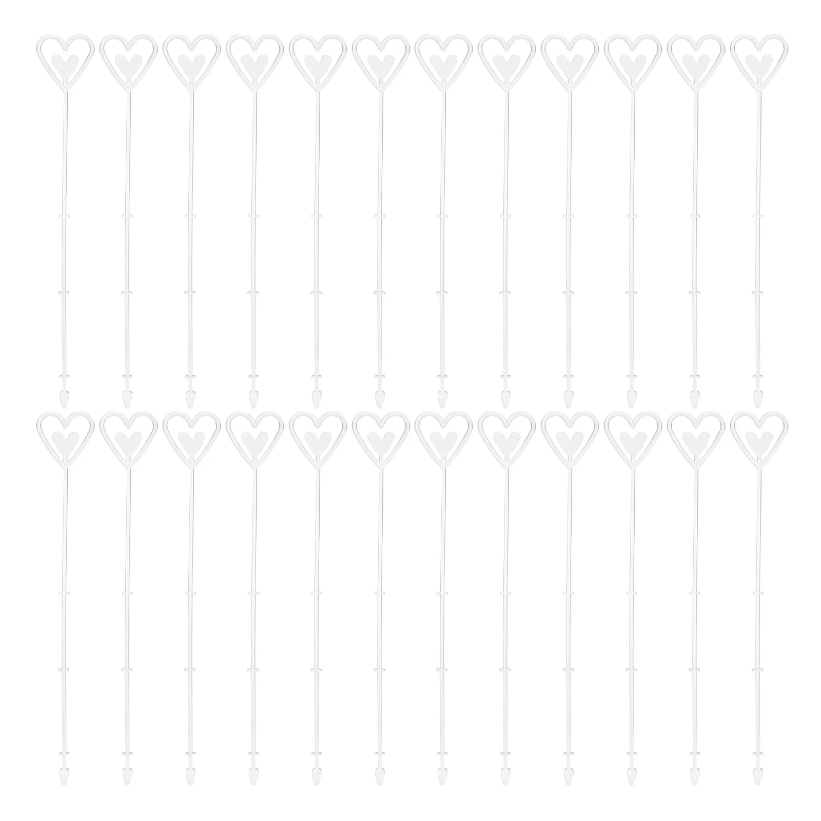 80 pçs picareta floral de plástico transparente flor titular do cartão vara titular do cartão buquê acessórios decorações de casamento