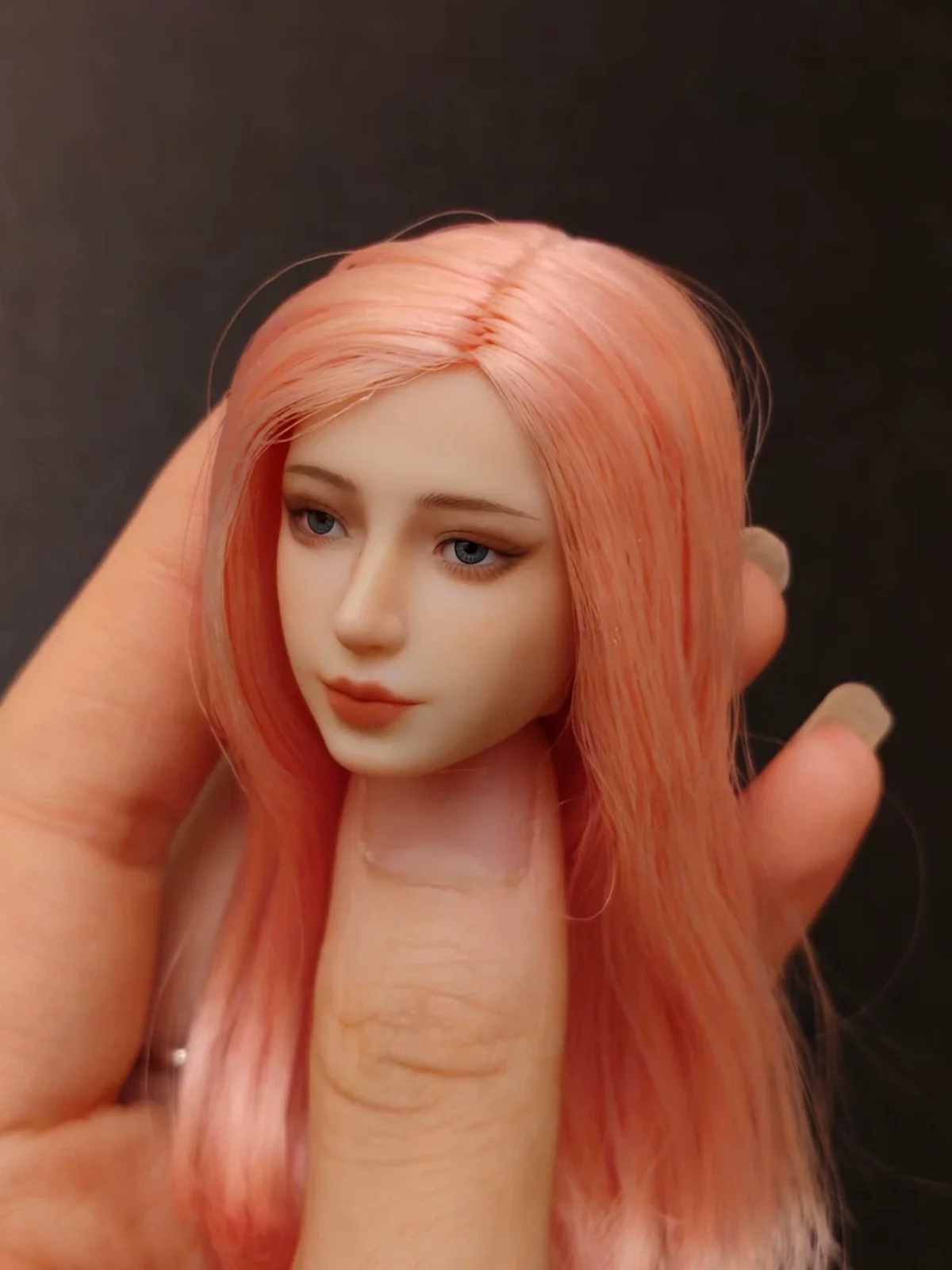 【Only Head】1/6 Scale Female Soldier Movable Eyes Detailed Carving Makeup Head Sculpt Face Carving Fit 12''Action Figure Model
