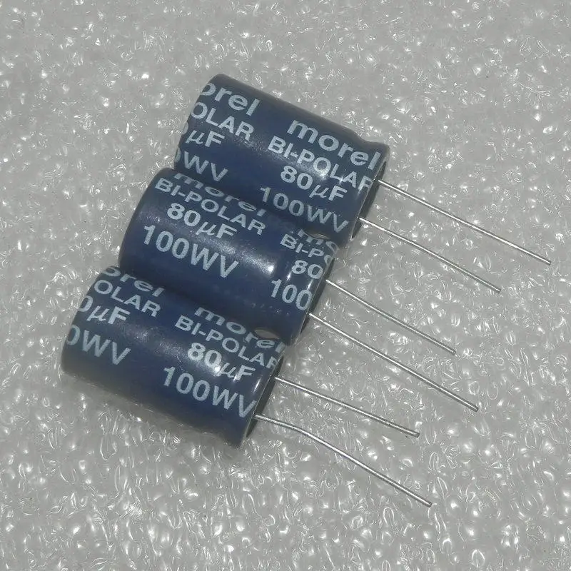 

5 шт./лот, 100 В, 80 мкФ, 80 мф, 100 В постоянного тока, неполярные электролитические конденсаторы