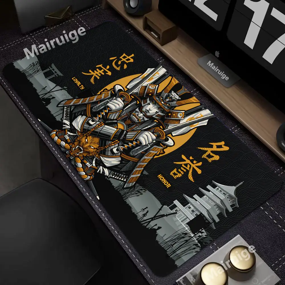 

Japanese Samurai anime mouse pad Large gaming mat rubber non-slip locking process office accessories suitable for work scenarios