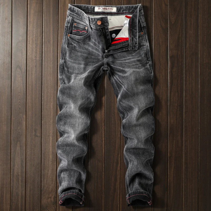 2025New أزياء خفيفة فاخرة للرجال تمتد بسيط أزياء عارضة تنوعا الرجعية غسلها الجينز #6