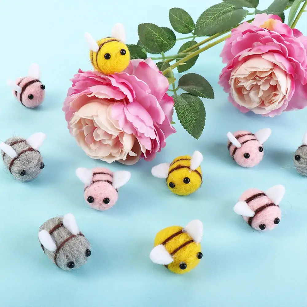 Decoration Scrapbooking Nursery Baby Shower Cute Costume Accessories Plush Balls Toys Craft Ornament Bumble Bees