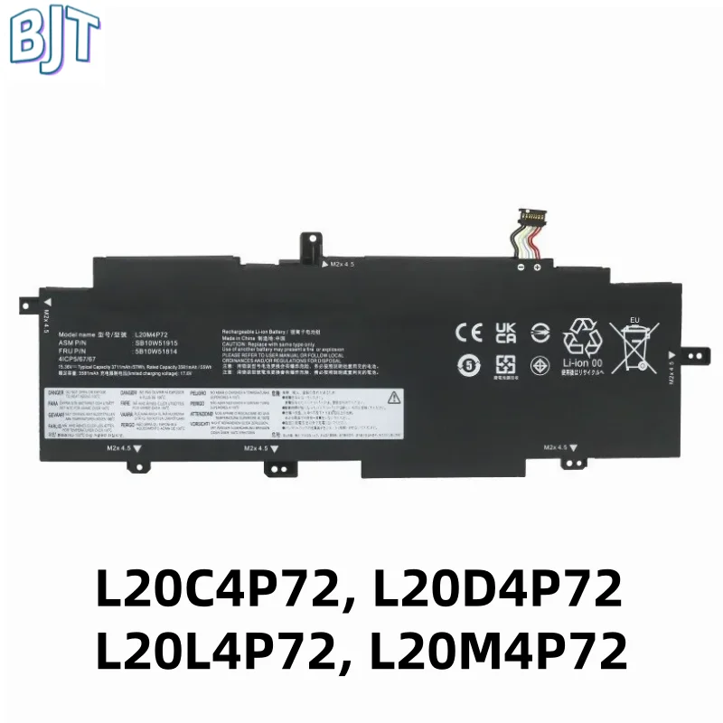 

New 15.36V 57Wh L20M4P72 L20L4P72 L20C4P72 L20D4P72 Laptop Battery for Lenovo ThinkPad T14s Gen 2 Series SB10W51914 SB10W51915