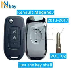 NH KEY For Renault Megane 3 Dacia Duster Kadjar Captur Symbol 3 Buttons FCC ID:CWTWB1G767 Flip Folding Remote Car Key shell