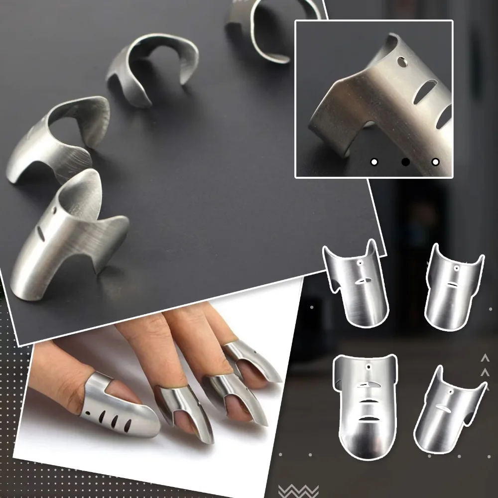 4pc Stainless Steel Vegetable Cutter Finger Guard Protector Gadgets For Hand Safe Easy Cutting Cooking Tools Kitchen Accessories