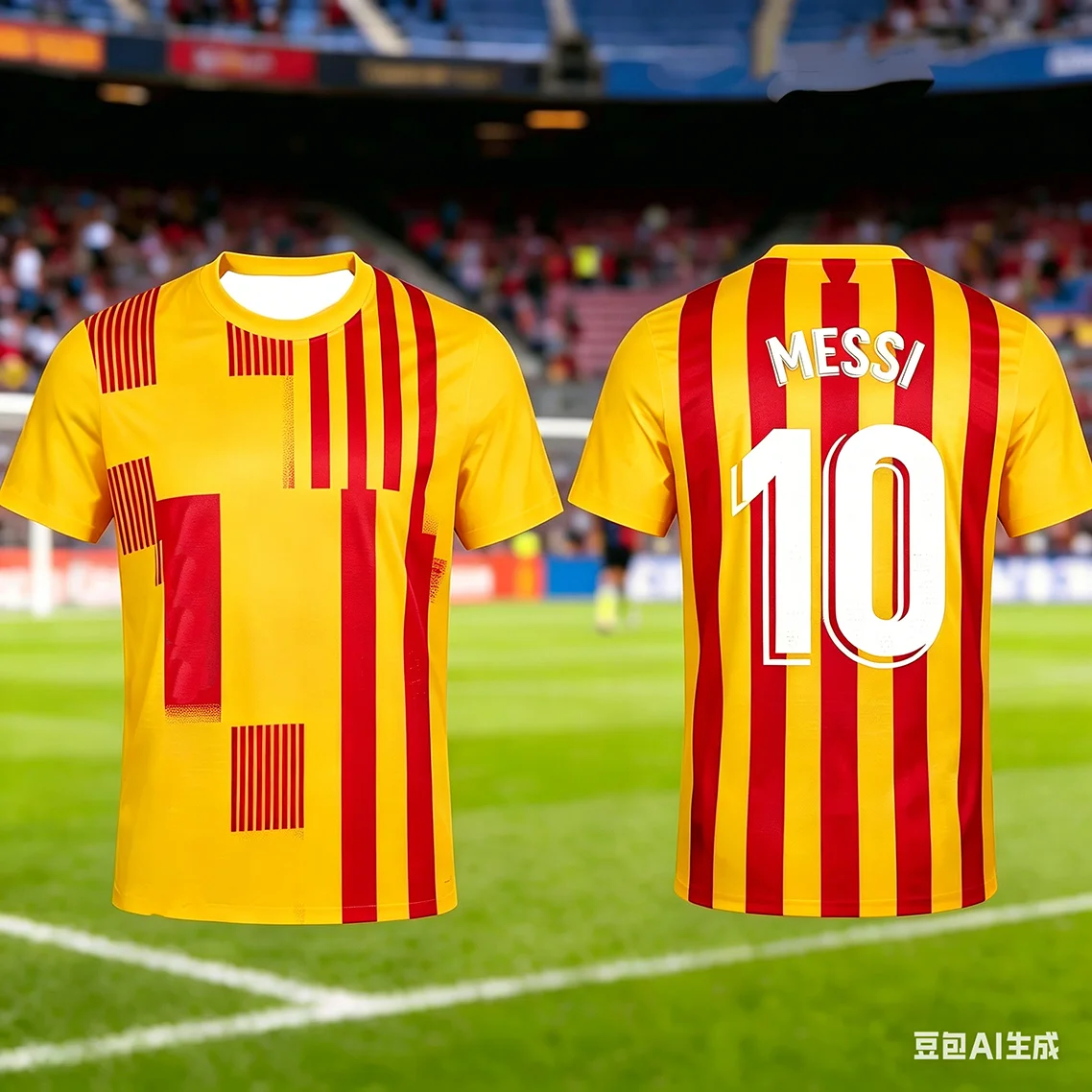 

New Summer #Messi 10# Classic Striped Printed Football Training Loose-Fit Quick-Dry Short-Sleeve T-Shirt for Men and Women Kids