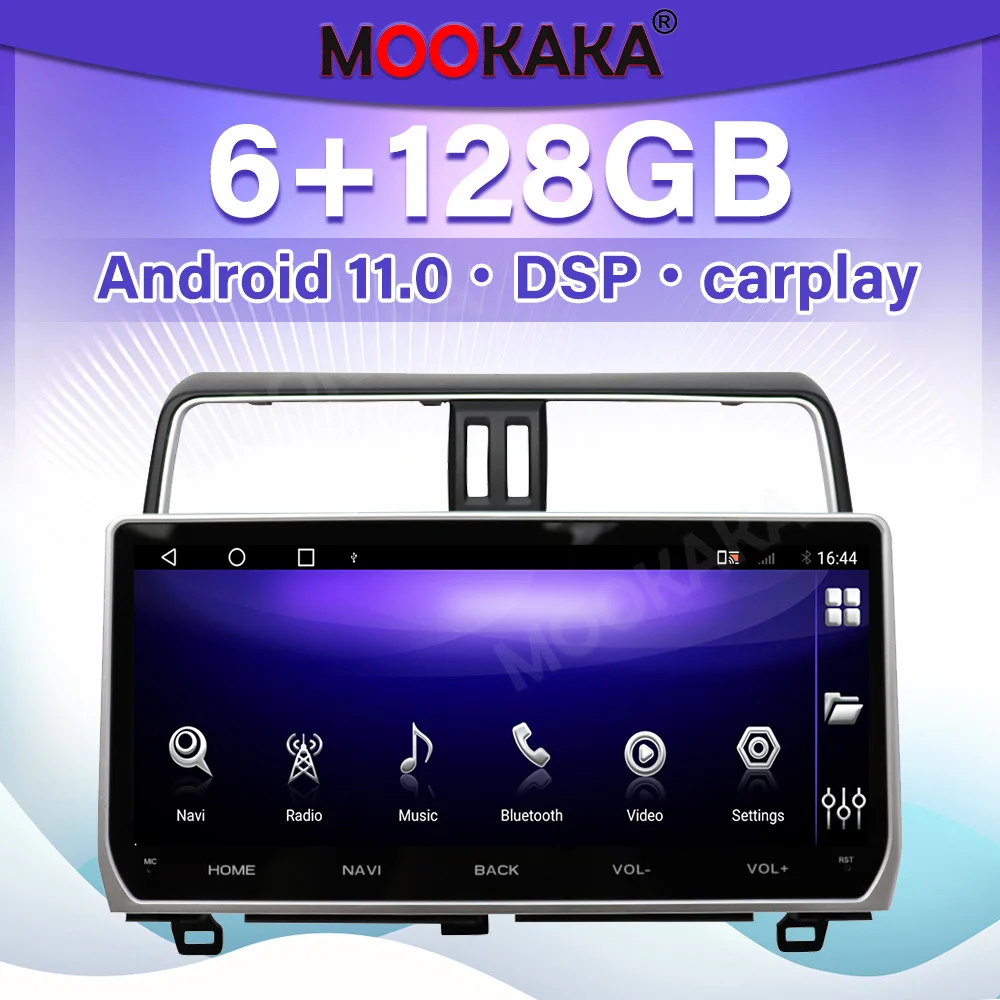 

Android 11 Carplay For Toyota Land Cruiser Prado 150 2018 2019 2020 6+128GB Car Stereo Radio Multimedia Player GPS Navigation