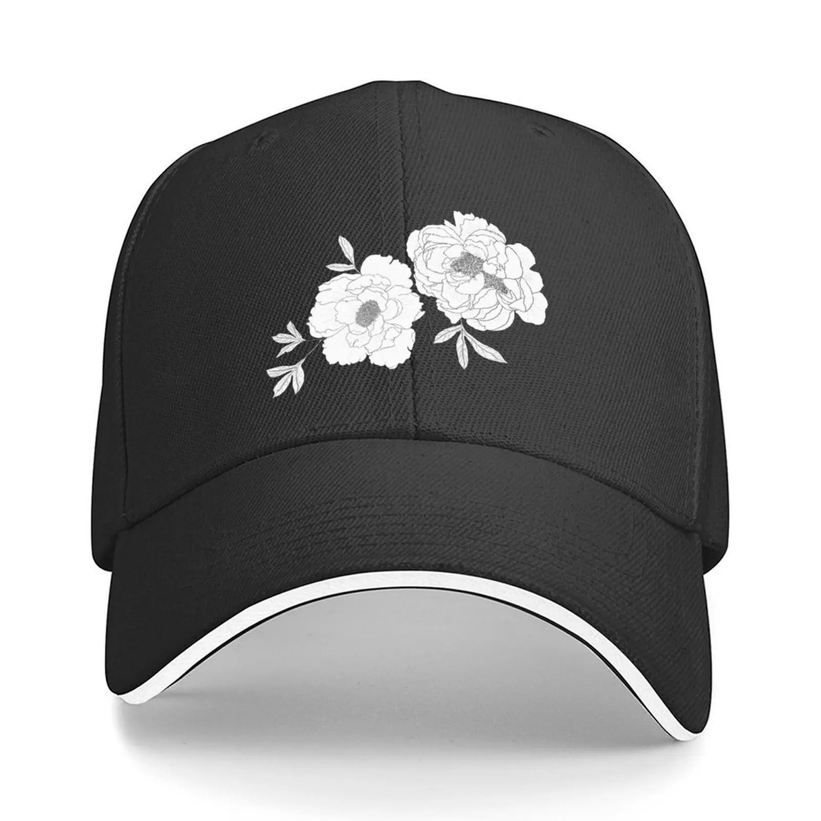 

Peony Pattern - Flower Line Art Baseball Cap Rugby Streetwear Beach Bag Fashion Beach Girl Men's