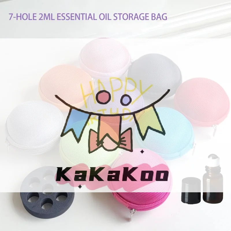 

7 слотов, 2 мл, чехол для эфирного масла, сумка для парфюмерного масла, коробка для эфирного масла, органайзер для путешествий, подвесной держатель для духов, сумка для хранения