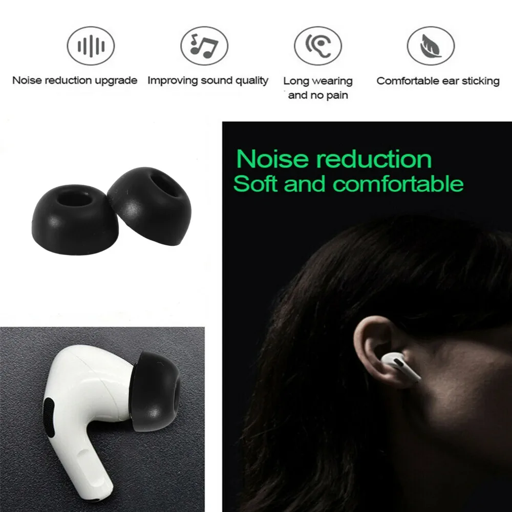 سيليكون الأذن نصائح سدادة الأذن مع ثقب الحد من الضوضاء ل AirPods Pro 3 استبدال سماعات الأذن بطانة للأذن سماعة اكسسوارات L/M/S/XS #5