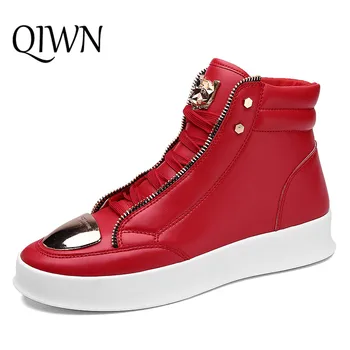 メンズヒョウ柄スケートボードシューズ,スタイリッシュなスケートシューズ,ハイトップスニーカー,トレーニングスニーカー,カジュアルデザイン,アウトドア,レッド