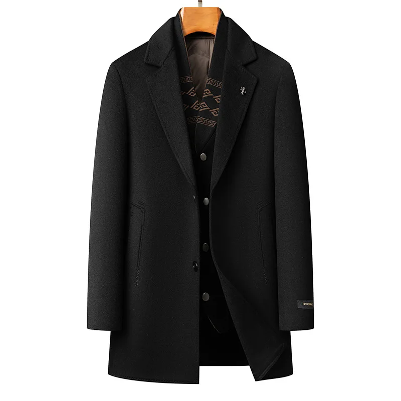 

Мужское деловое шерстяное пальто, мужское повседневное пальто, жилет из гусиного пуха