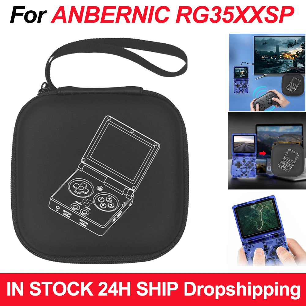 Game Console Storage Bag for ANBERNIC RG35XXSP Game Console Protective Case Portable Shockproof Console Carrying Bag with Handle