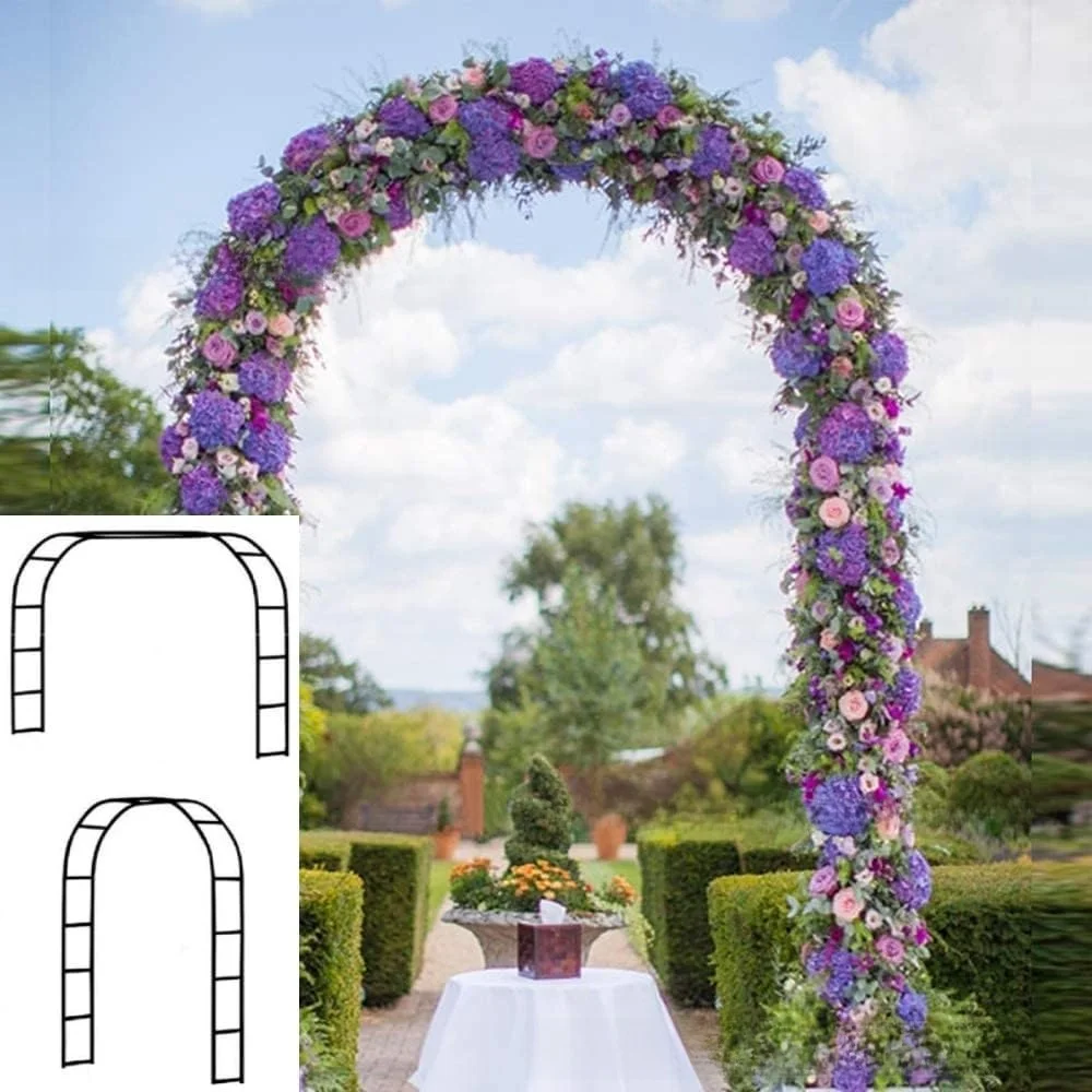 Outdoor Wedding Archway Floral Decoration Romantic Flower Arch DIY Garden Decor Iron Art Background Support Frame