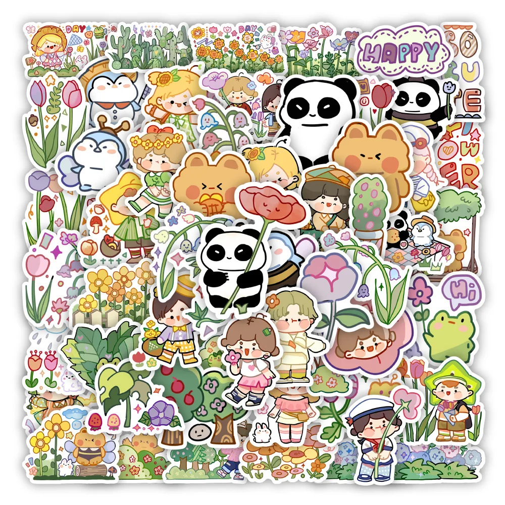 60 Cute Waterproof Stickers for Girls' Spring Outings, Phone Case Decoration Stickers, Journal Stickers, Stickers, Waterproof Stickers, Advantages: Waterproof, Reusable, No Residue, Beautifully Designed.