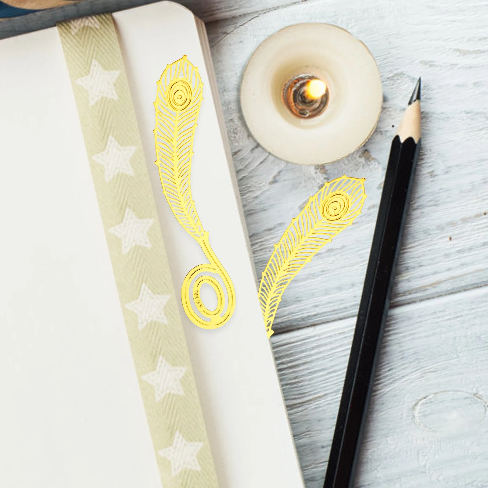 

10pcs Creative Bookmark Bookmarks Lightweight Kids Bookmarks Creative Flower Book Gold Bookmark Marks Gifts
