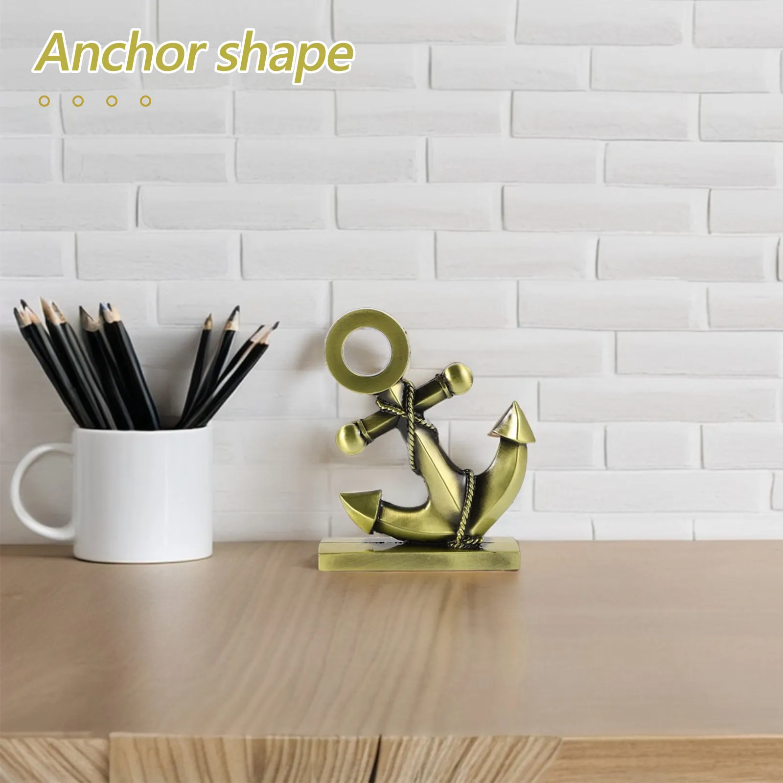 Metal Boat Anchor For Home Decor Decor Alloy Vintage Mediterranean Style Tabletop Nautical Desktop