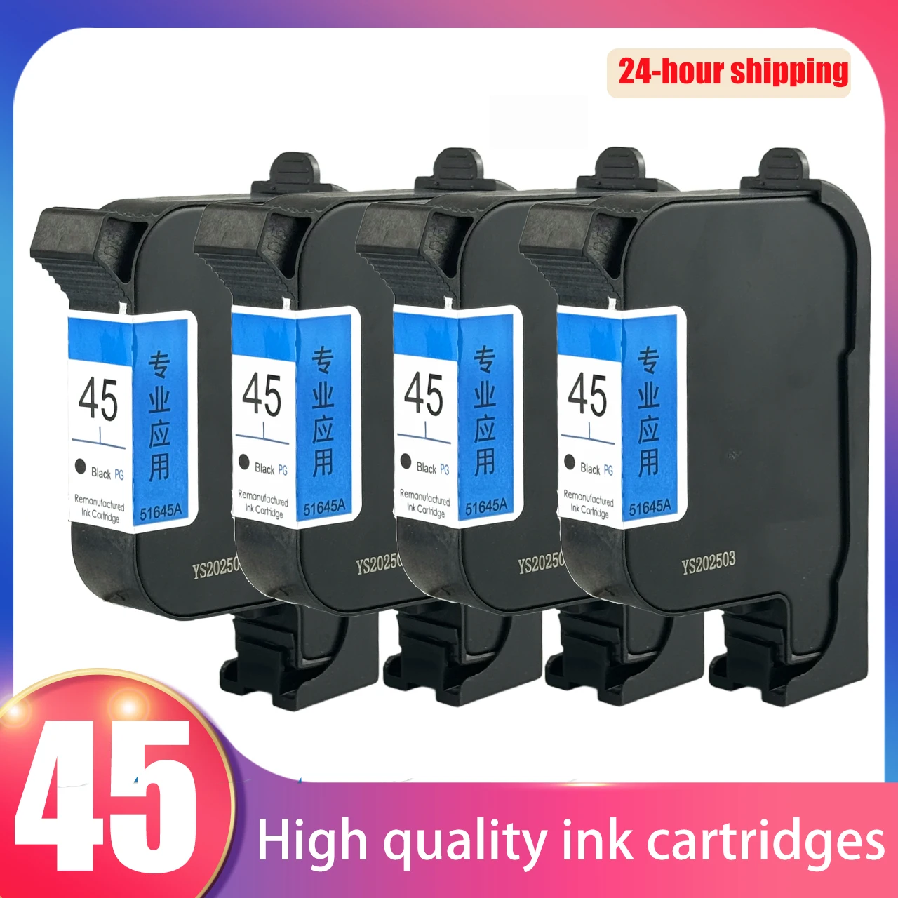 

Для hp45 hp 45, струйный картридж, плоттер, восстановленный черный струйный картридж 51645A 45a для принтера Deskjet 710c