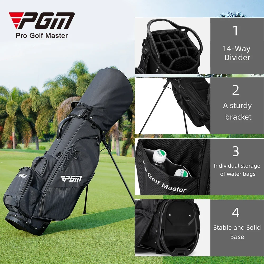 PGM QB156 golf bag manufacturer Waterproof 14-Way Golf Bag with Full 14 Dividers Stand Golf Bag