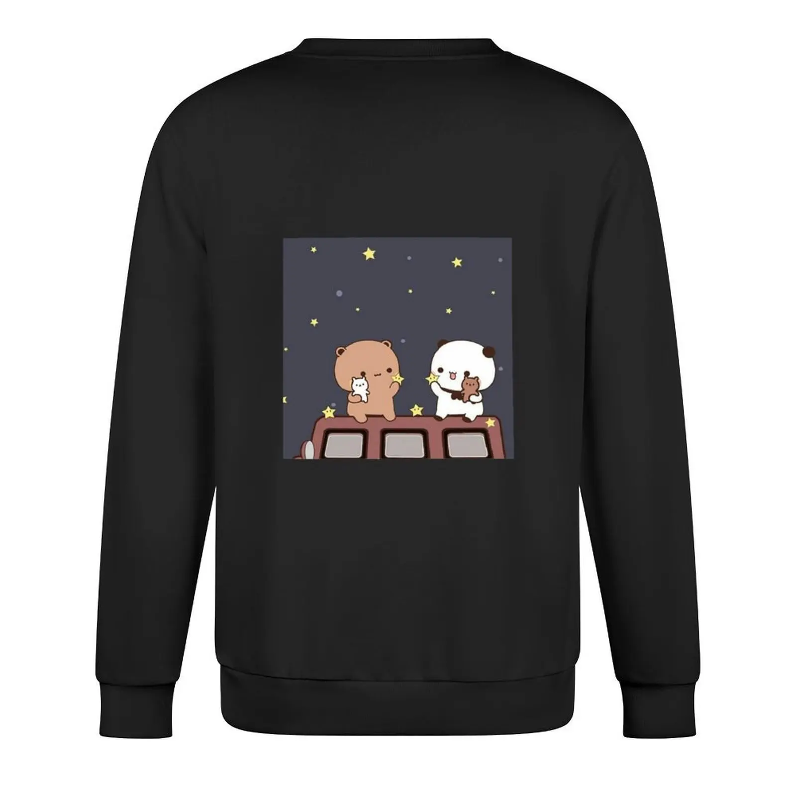 بلوفر Bubu and Dudu Watching The Moon Together للرجال مصمم ملابس على الطراز الياباني بلوفر ملابس الرسوم المتحركة