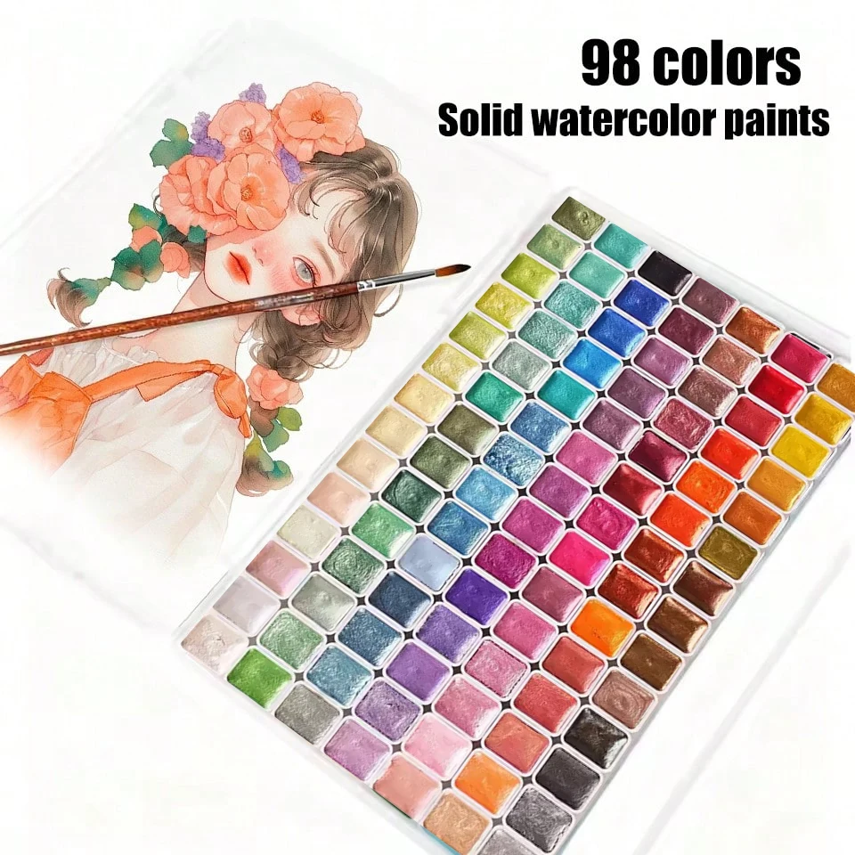 

Artists' Watercolor Granulating Colors 180/150/98 Colors 1ml Transparent acuarela Professional pigments supplies