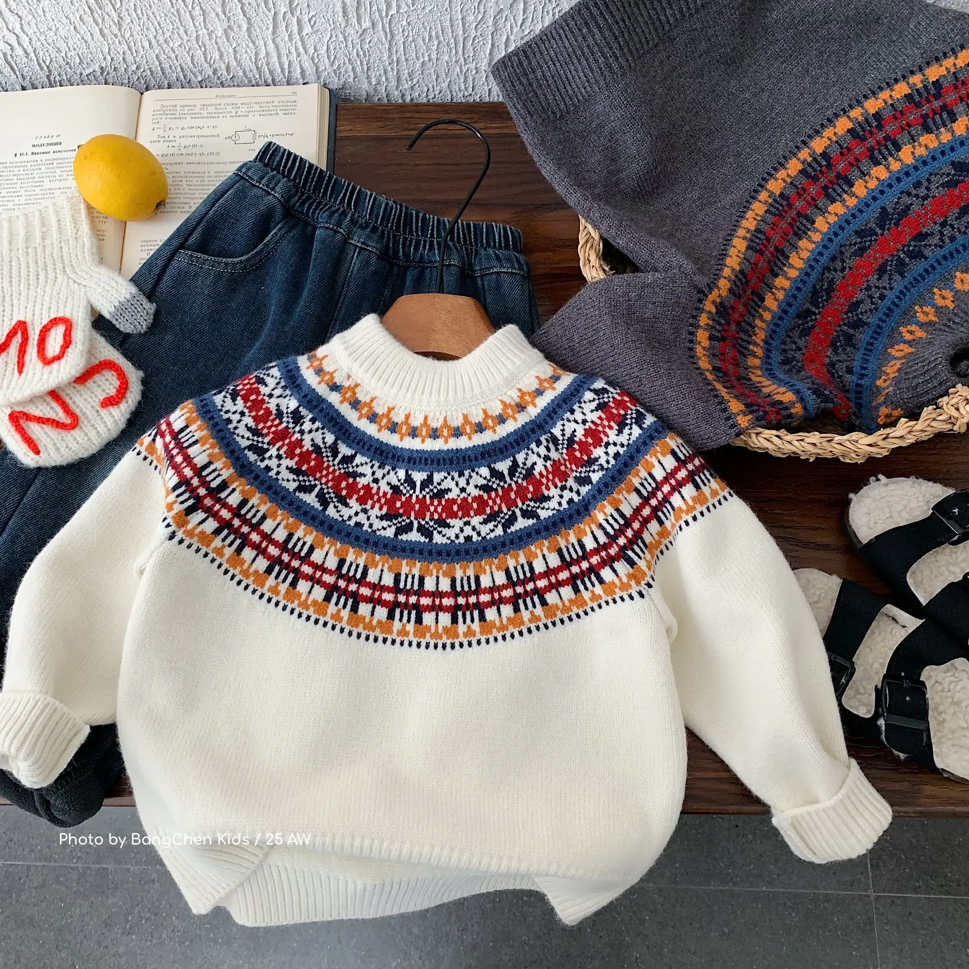 

Toddler Boy Sweater 2025 Winter Thick Warm Kids Baby Boy Cardigan Casual Children 3-8Y Boys Top Knitwear Versatile Top Pullovers