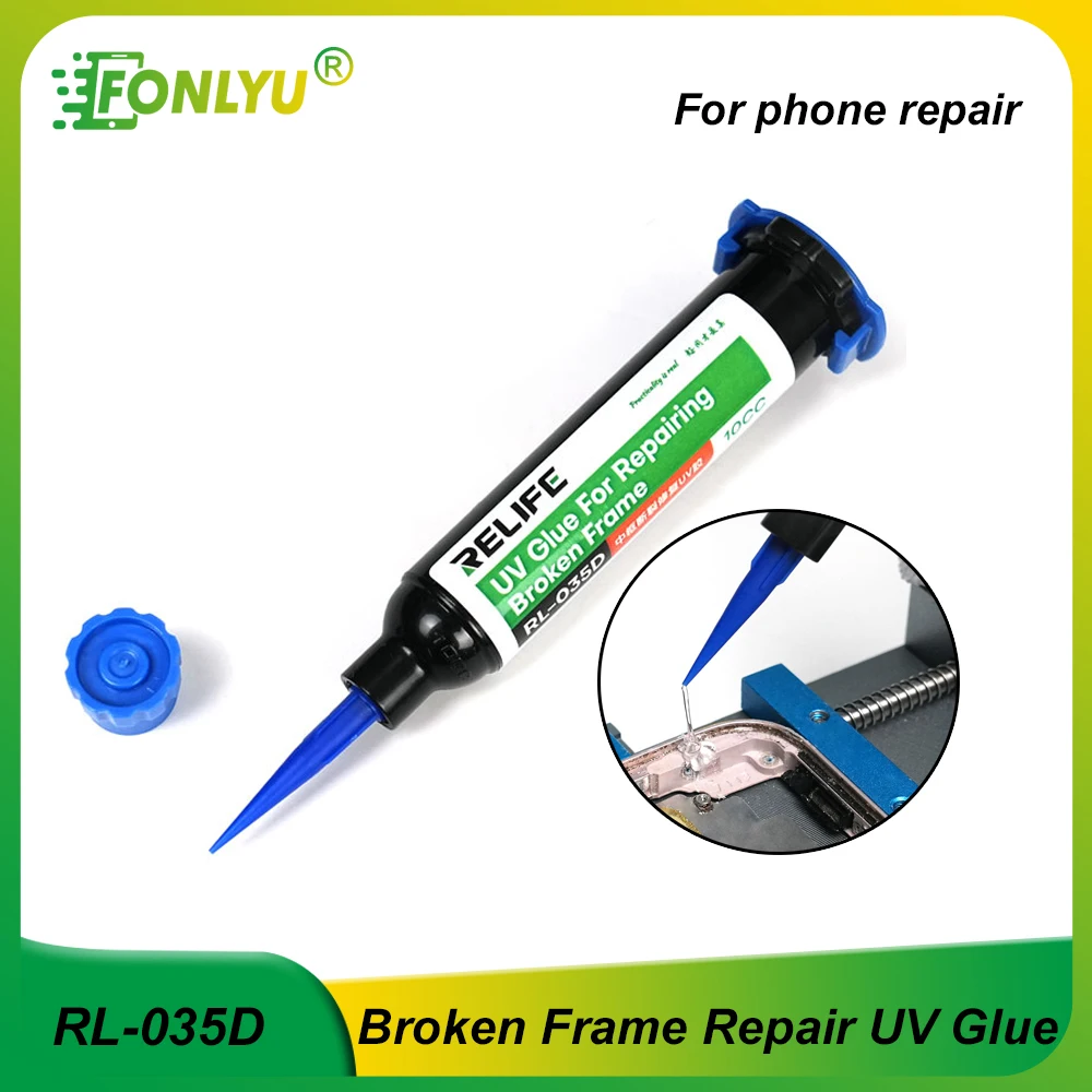 RELIFE RL-035D lem UV reparasi bingkai rusak, alat reparasi perbaikan ponsel bingkai kamera Tengah
