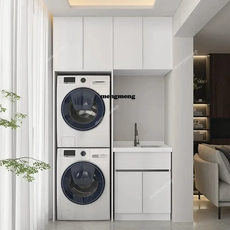 D1089 With Washboard Laundry Cabinet Honeycomb Aluminum Sheet Washing Combination Living Room Cabinets One-piece Furniture Armoi