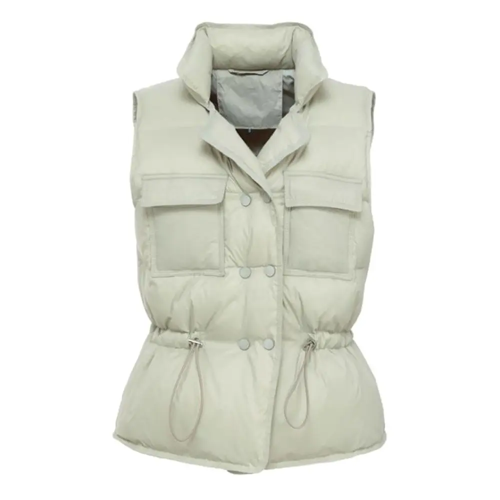 Gilet en Duvet de Canard Blanc Ultra observateur et Chaud pour Femme, Manteau Court, Glaçure Bouffante, Coupe-Vent, Nouvelle Collection 2024