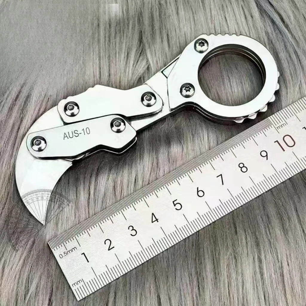 Adlerschnabel Vollstahl-Klappmesser Gadget-Ringmesser Multifunktionales Outdoor-Überlebens-Taschenmesser