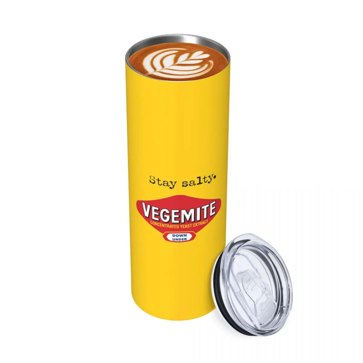 

Stay Salty Vegemite Stainless Steel Tumbler Vacuum Insulated Mug Thermal Cold Cup Straws With Lid 20oz