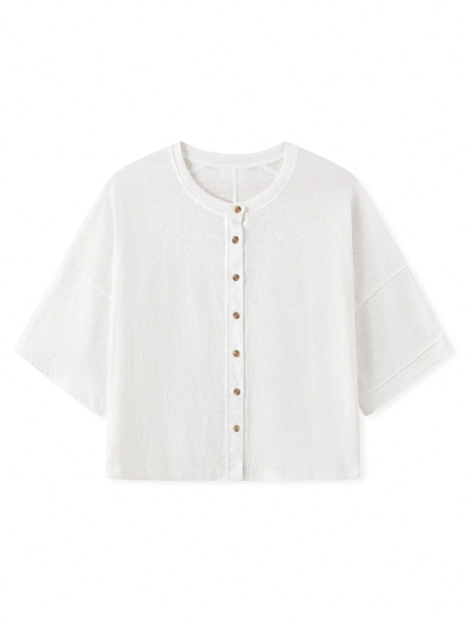 

Женский укороченный кардиган с коротким рукавом на пуговицах, свободного кроя, повседневный вязаный топ