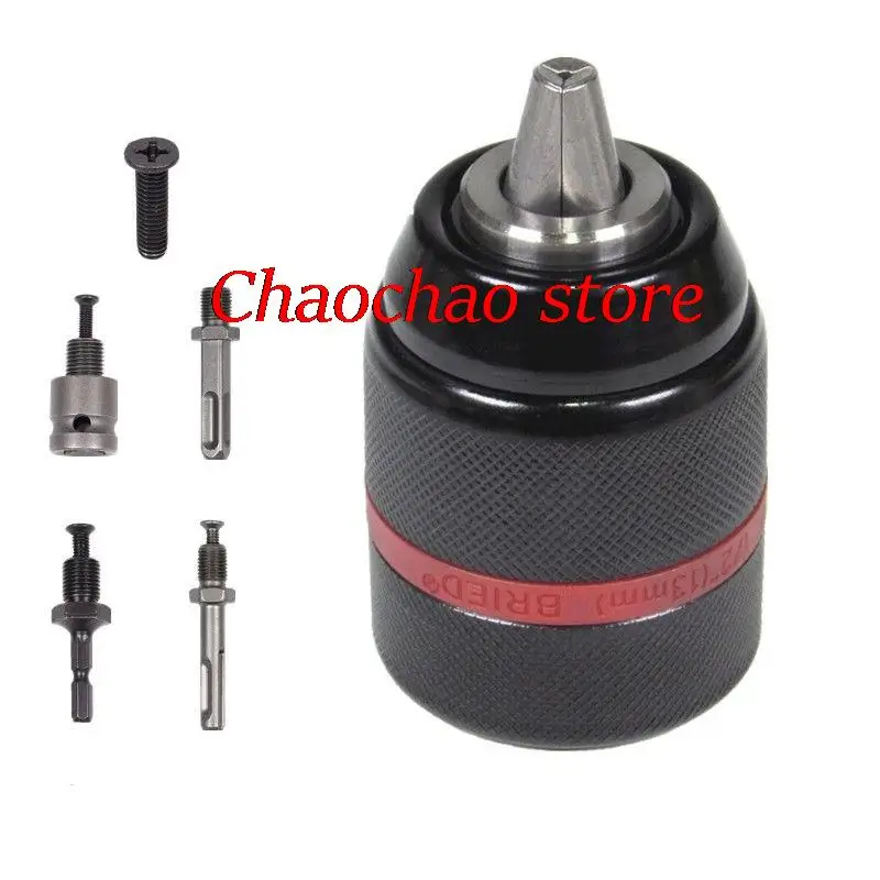 

Metal Heavy Duty 1/2-20UNF 13mm Keyless Drill Chuck Hex Shank/SDS/Socket Square Female Adaptor Hardware Tool Professional