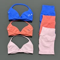 2 Piece Histello Sport Set Women Seamless Yoga Tank Bra High Waist Scrunch Bum Gym Shorts Sets Fitness Running Workout Suit - Image 3