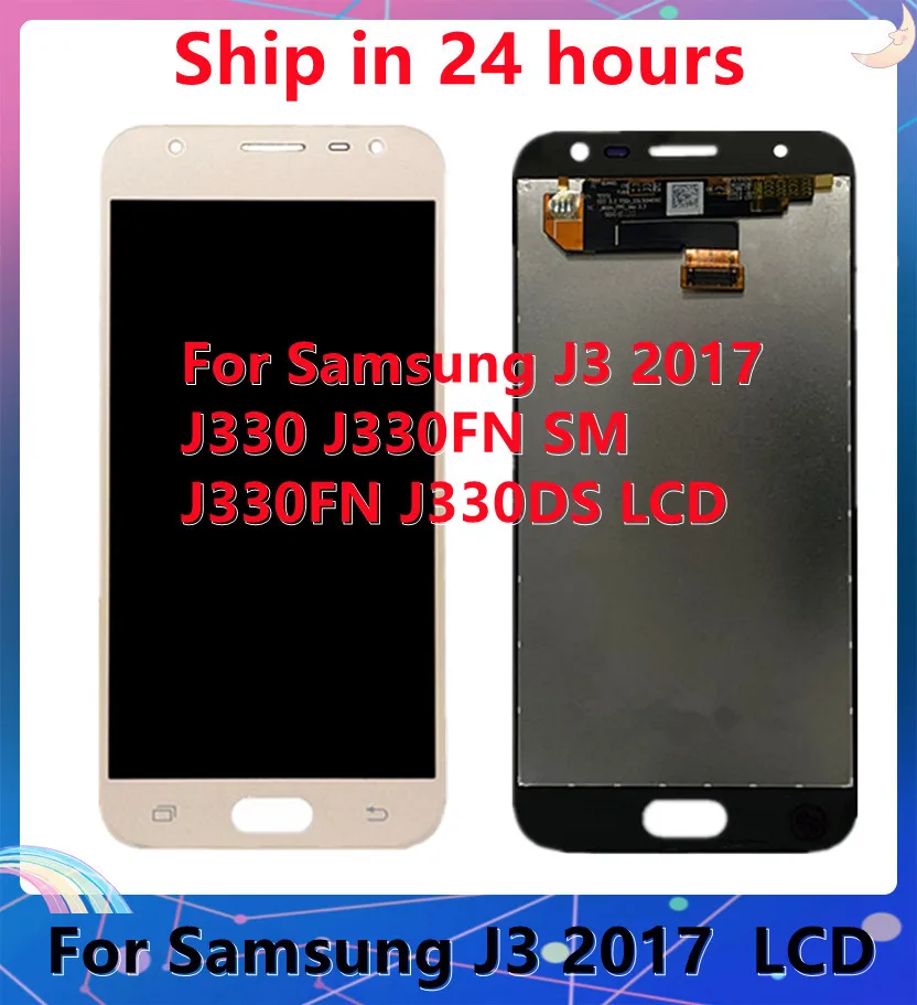 High Quality  for SAMSUNG  J3 2017 J330 J330F LCD Display No Dead Pixel Touch Screen Sigitizer Assembly Replacment