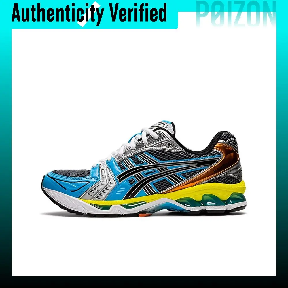ASICS Gel-Kayano 14 Running Shoes Unisex Low-top Black/Blue/Yellow/Silver 1201A365-001