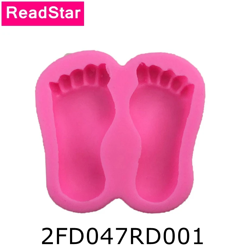 ReadStar 2FD047RD001 Cute Sike Little Feet Silicone Molds Fandant Cakes Chocolate Baking Mould Two Cavities Saop Mold