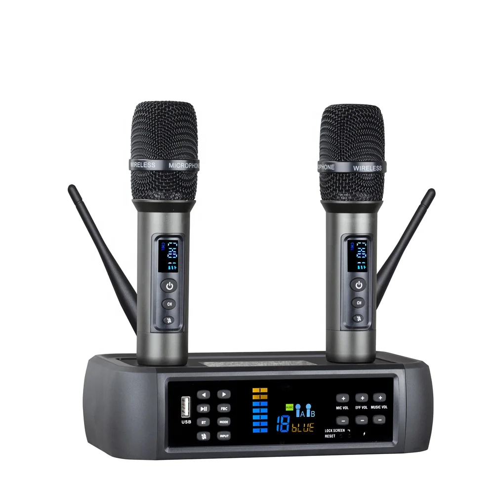 Professional AudioSure Dynamic Microphone Cardioid Polar Pattern Handheld Metal Wireless Mic for KTV Karaoke Church Services