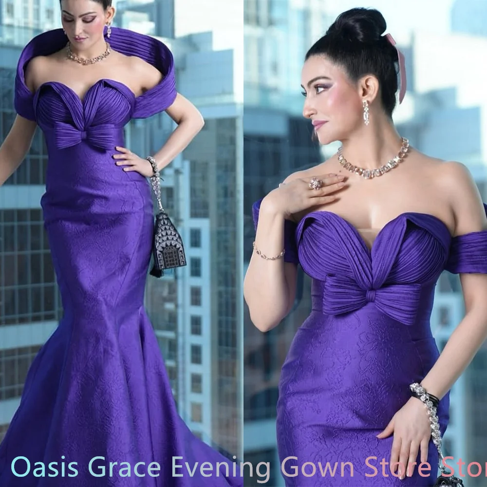 

Customized Exquisite Purple Satin Homecoming Dress High Quality Strapless Shawl Ruched Mermaid Zipper Back Vestido De Festa