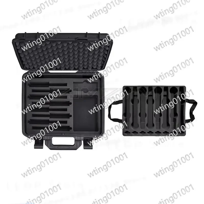 801 Combination Storage Box for 8 Microphones and 8 Waist Packs Double Layer Performance Suitcase