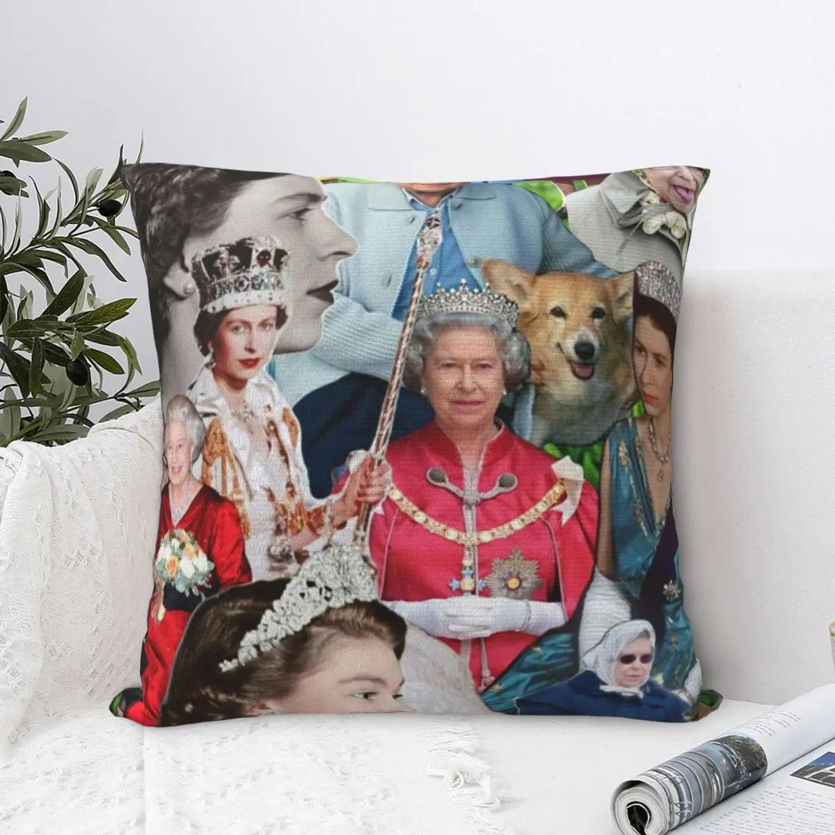 Elizabeth II Pillow Cover The Queen of England Cushion Cover Custom Pillow Case Vintage Pillowcases For Wedding Party Home Decor