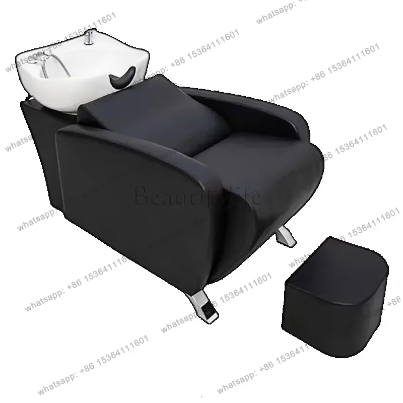 

Модная роскошная массажная кушетка для мытья головы в скандинавском стиле, эргономичное кресло-реклайнер для парикмахерских и салонов красоты