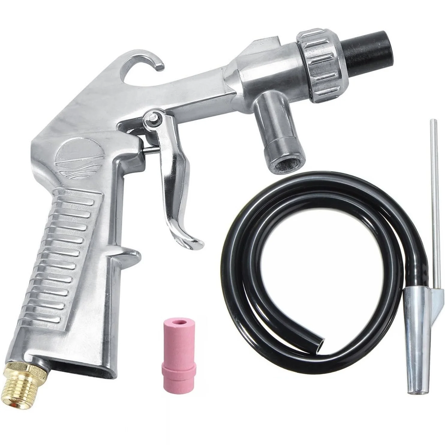 

Professional Sandblasting Gun Kit with Air Adapter Efficient Rust Removal and Surface Prep for Blast Cabinets