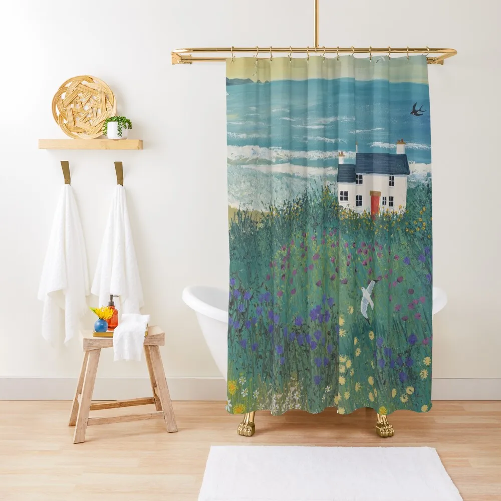 

Cottage by Ocean Meadow Shower Curtain Shower Curtain For Bathroom Set