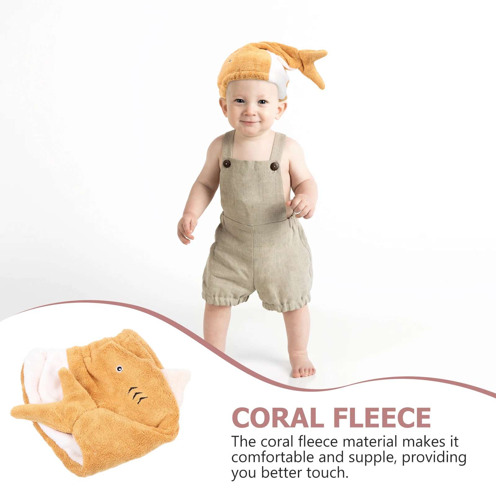 

Coral Fleece Kids Bath Cap Cartoon Absorbent Hair Drying Hat Quick Towel Wrap Elastic Soft Material